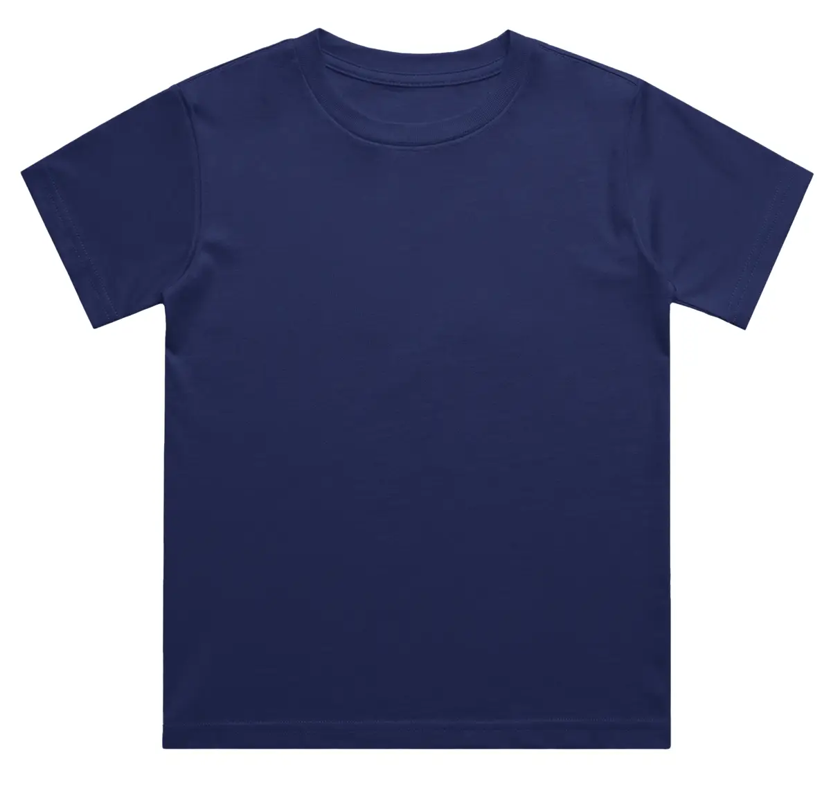 Kids Plain Royal Blue Cotton T-shirt - Image 2