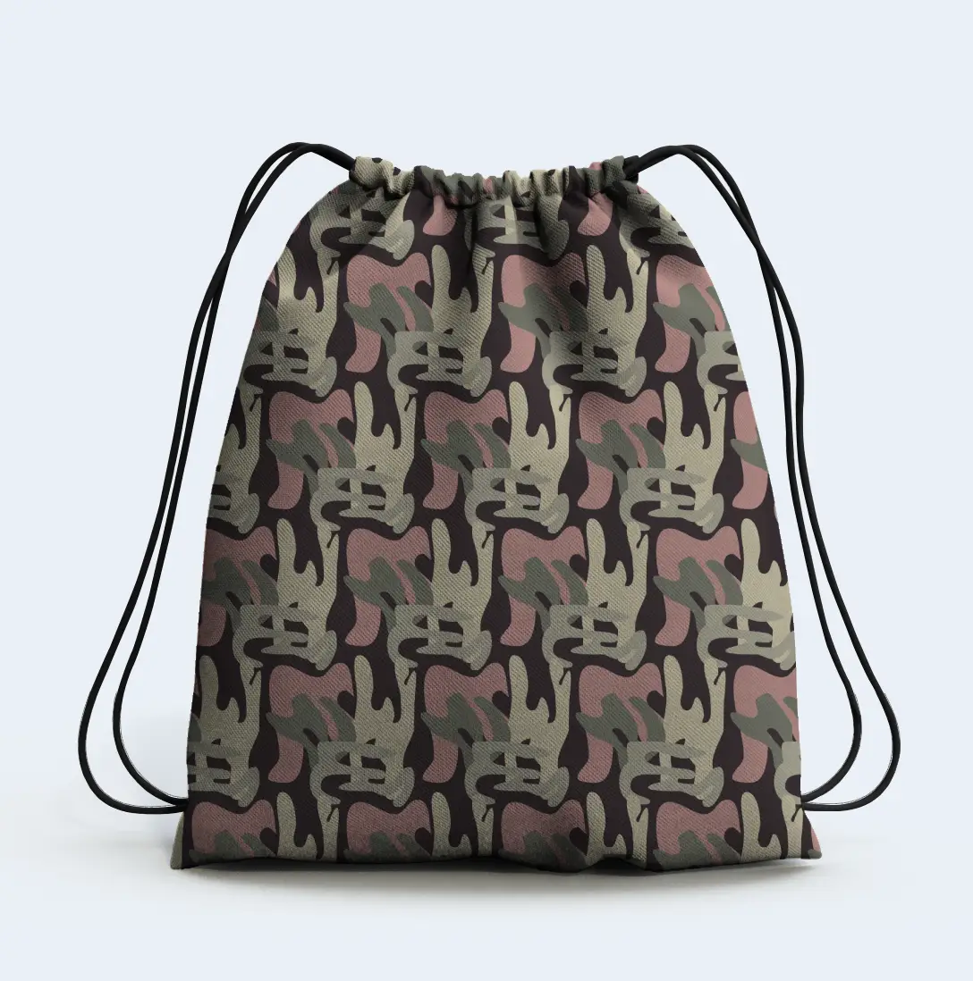 Camo Style Drawstring Bag