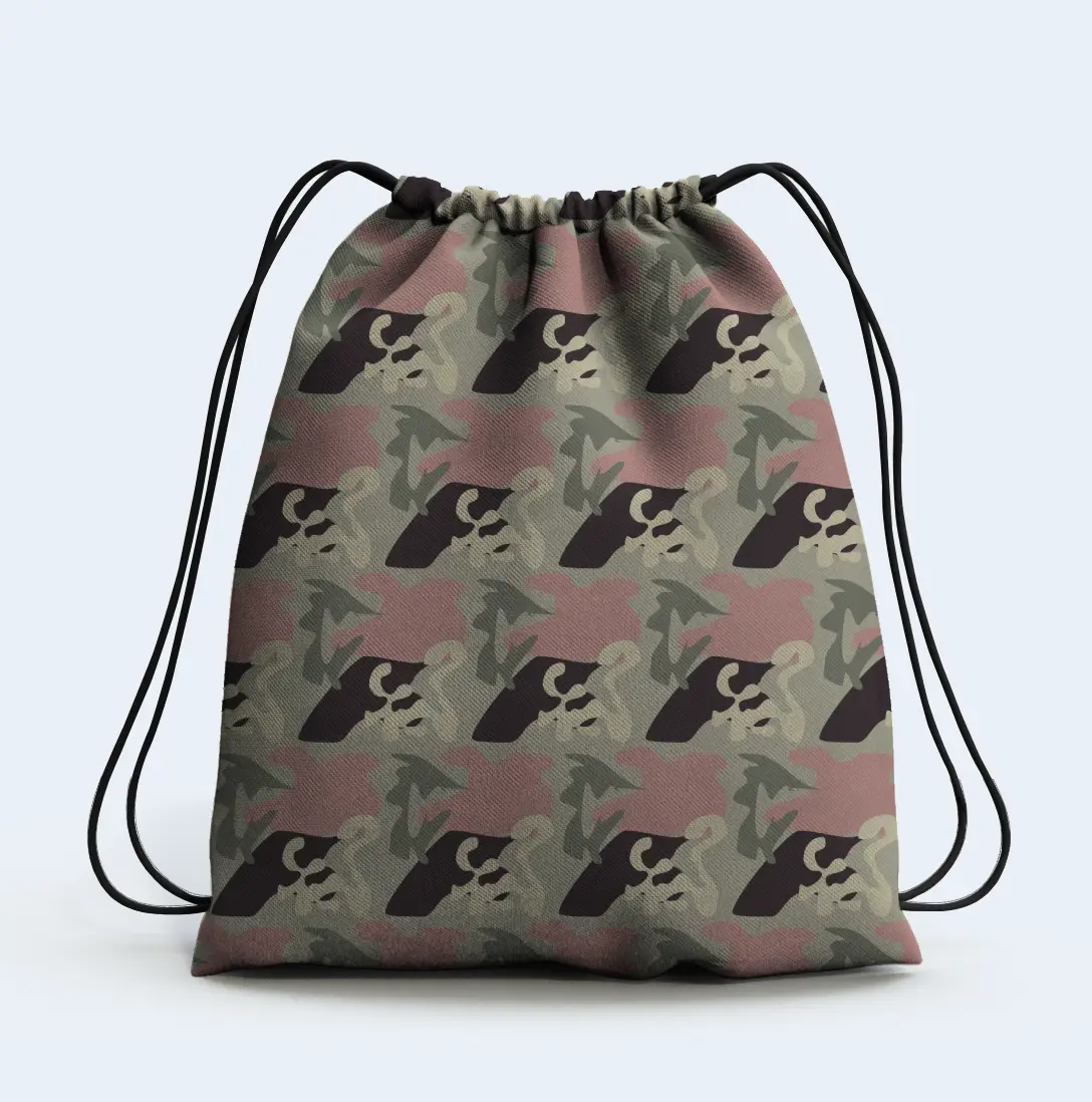 Muddy Color Drawstring Bag