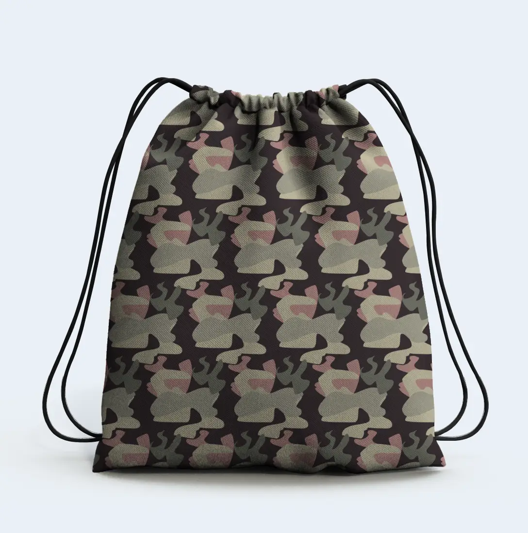 Everyday Camouflage Drawstring Bag