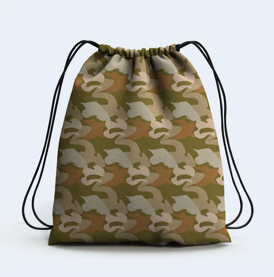 Dessert Camouflage Drawstring Bag