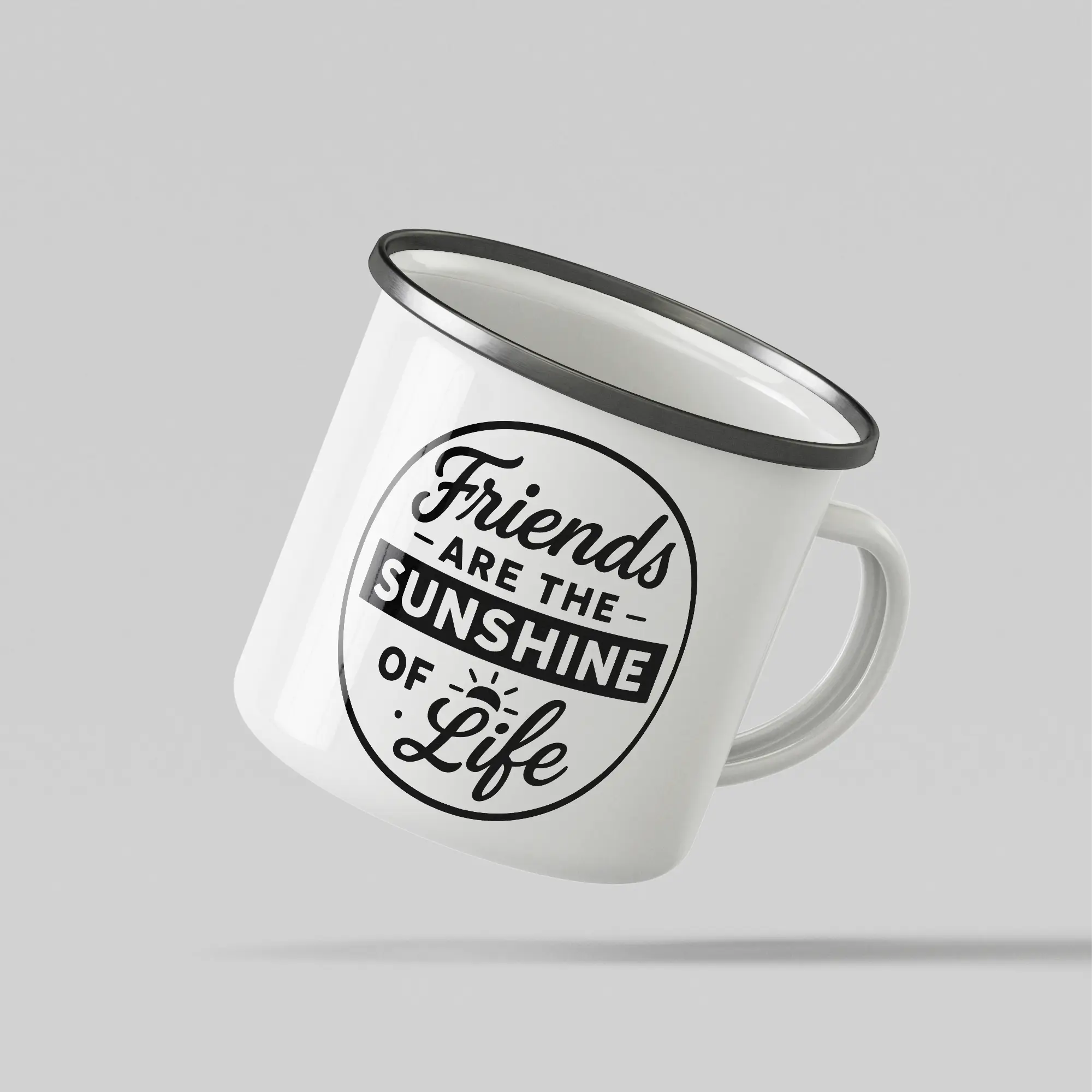 Friends Sunshine White Enamel Mug - Image 3