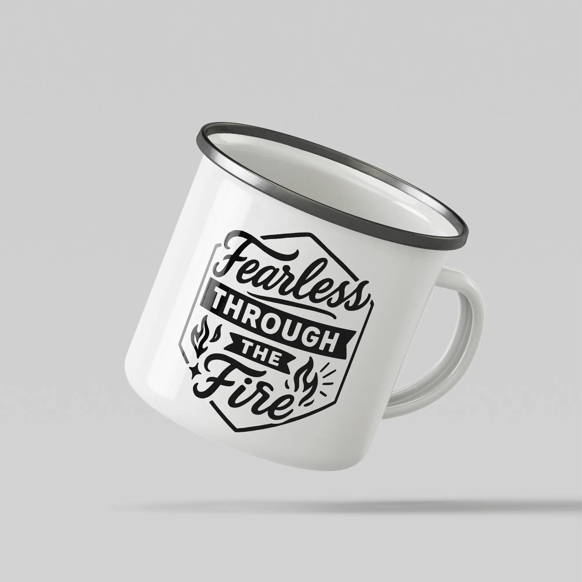 Fearless Through Fire White Enamel Mug - Image 3