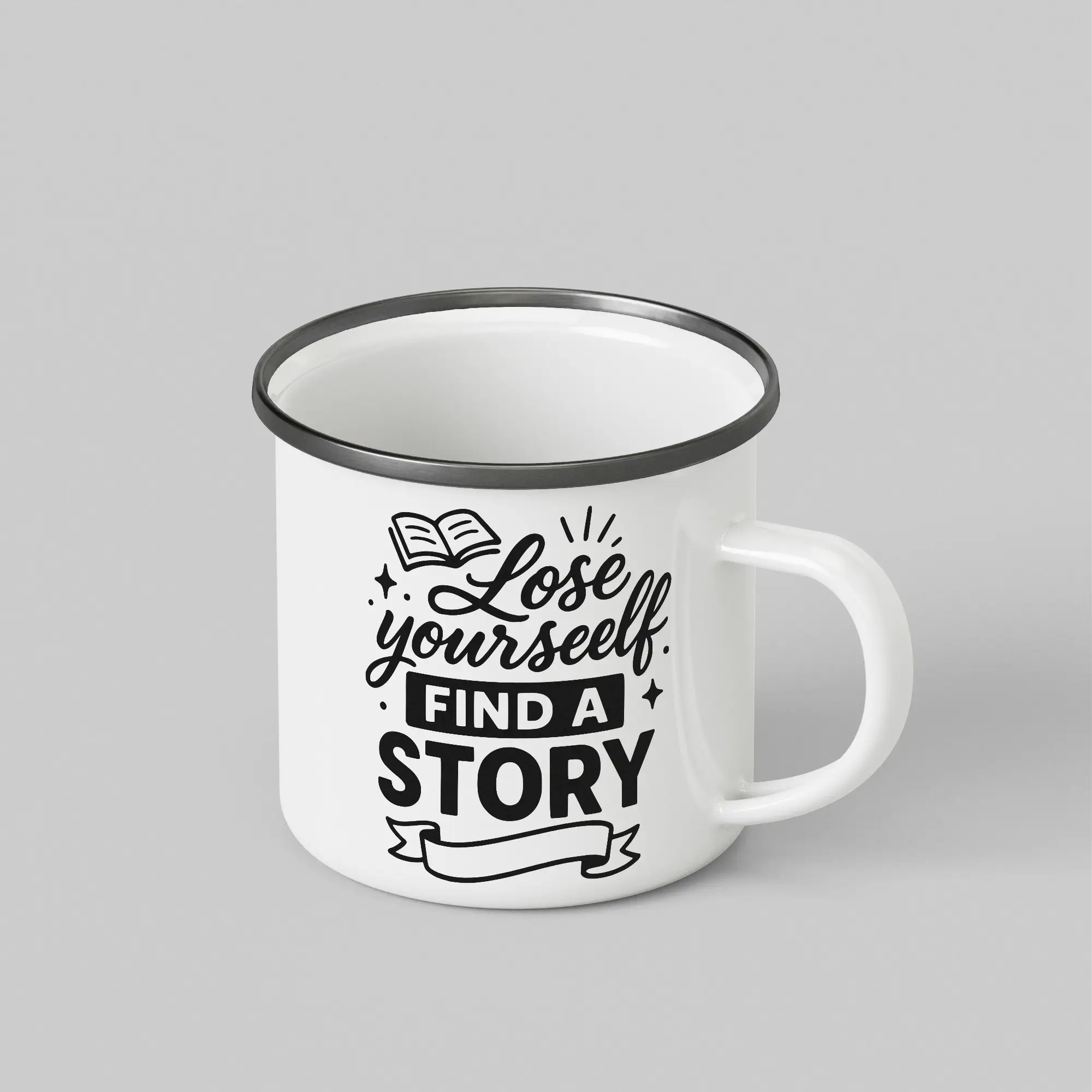 Loose Yourself White Enamel Mug