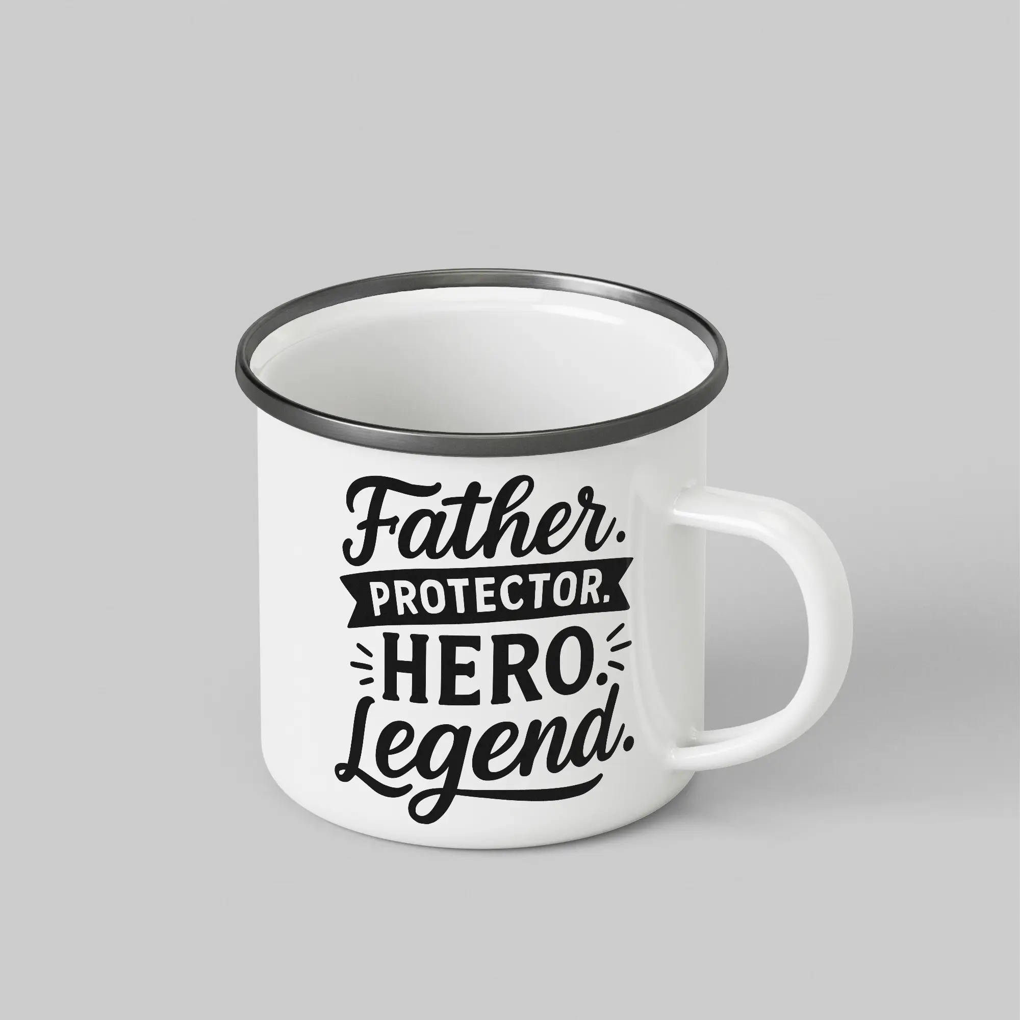 Father Legend White Enamel Mug