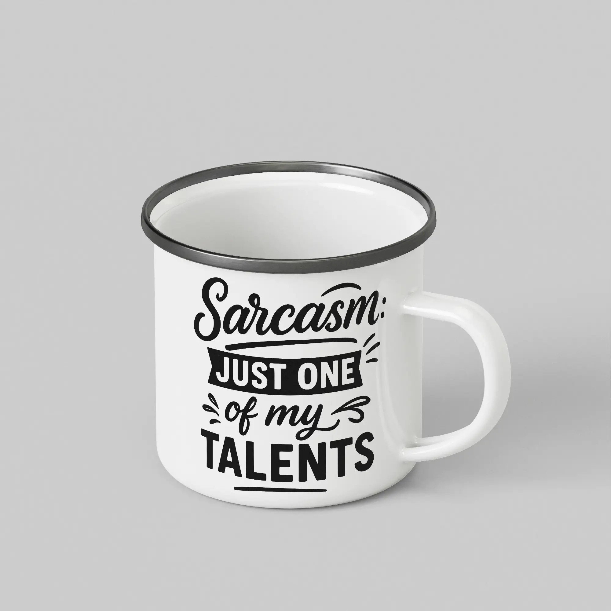Sarcasam My Talent White Enamel Mug