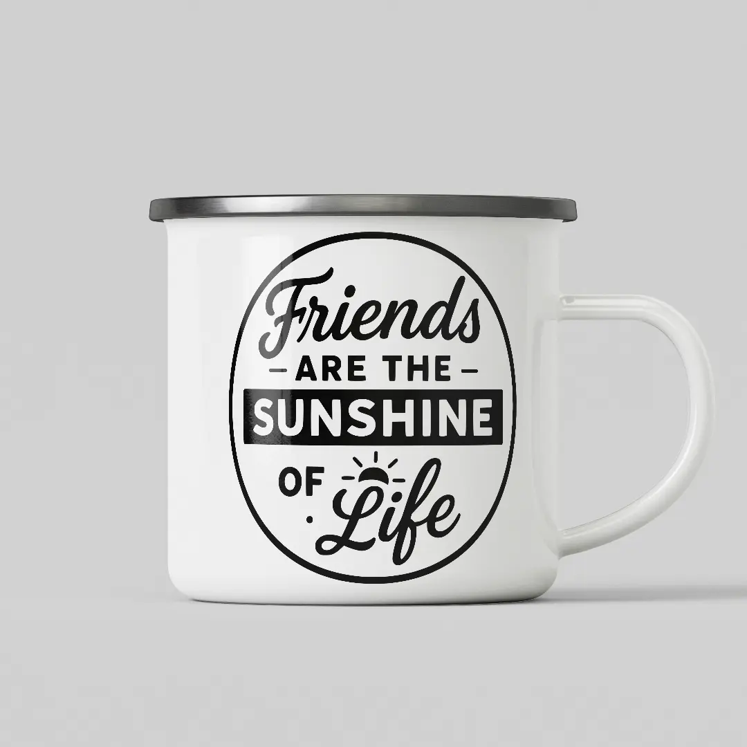Friends Sunshine White Enamel Mug - Image 2