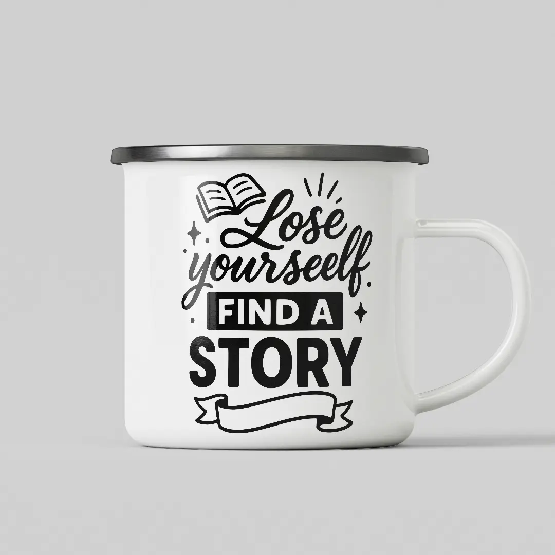 Loose Yourself White Enamel Mug - Image 2