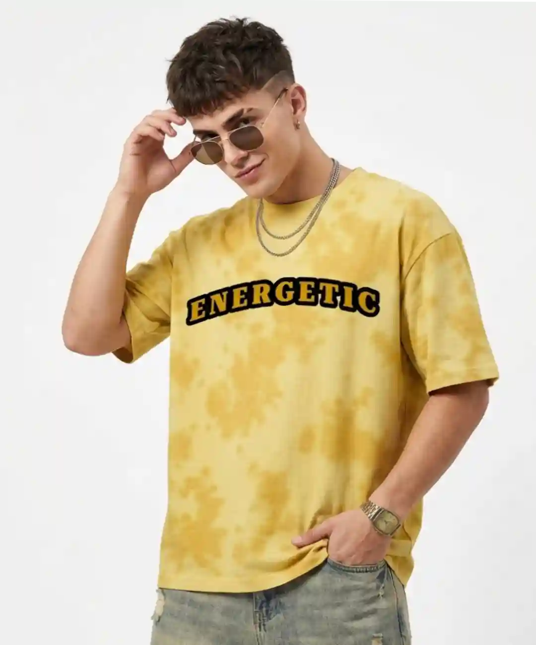 Energetic Tie Dye Oversize Cotton T-shirt
