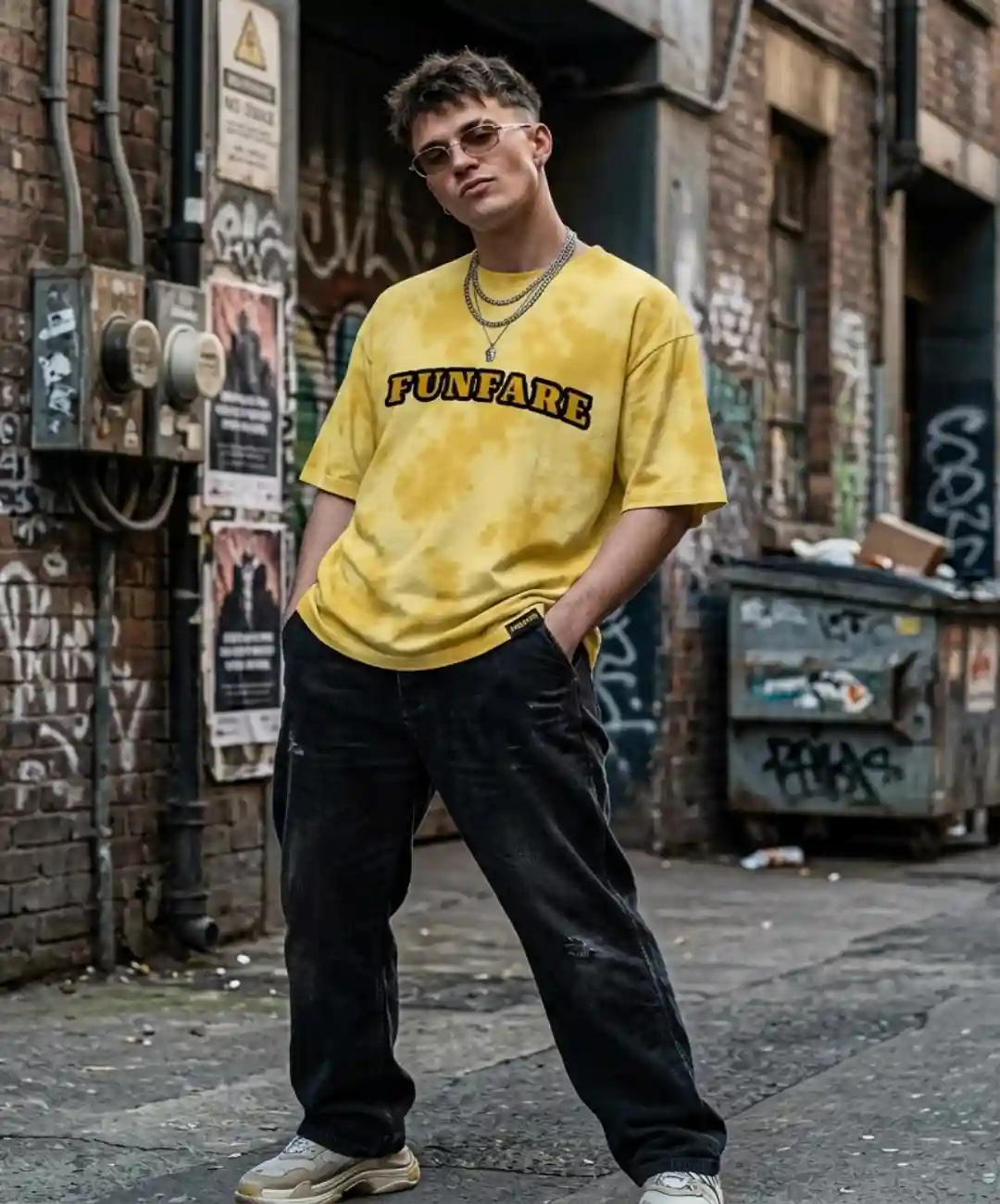 Funfare Tie Dye Oversize Cotton T-shirt