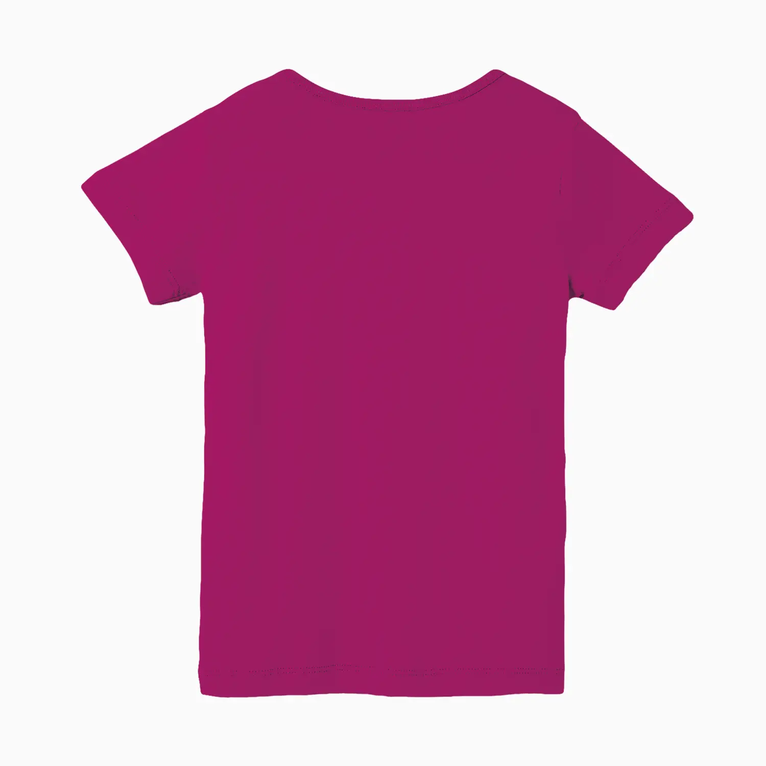 Girls Solid Plain Pink Cotton T-shirt - Image 3