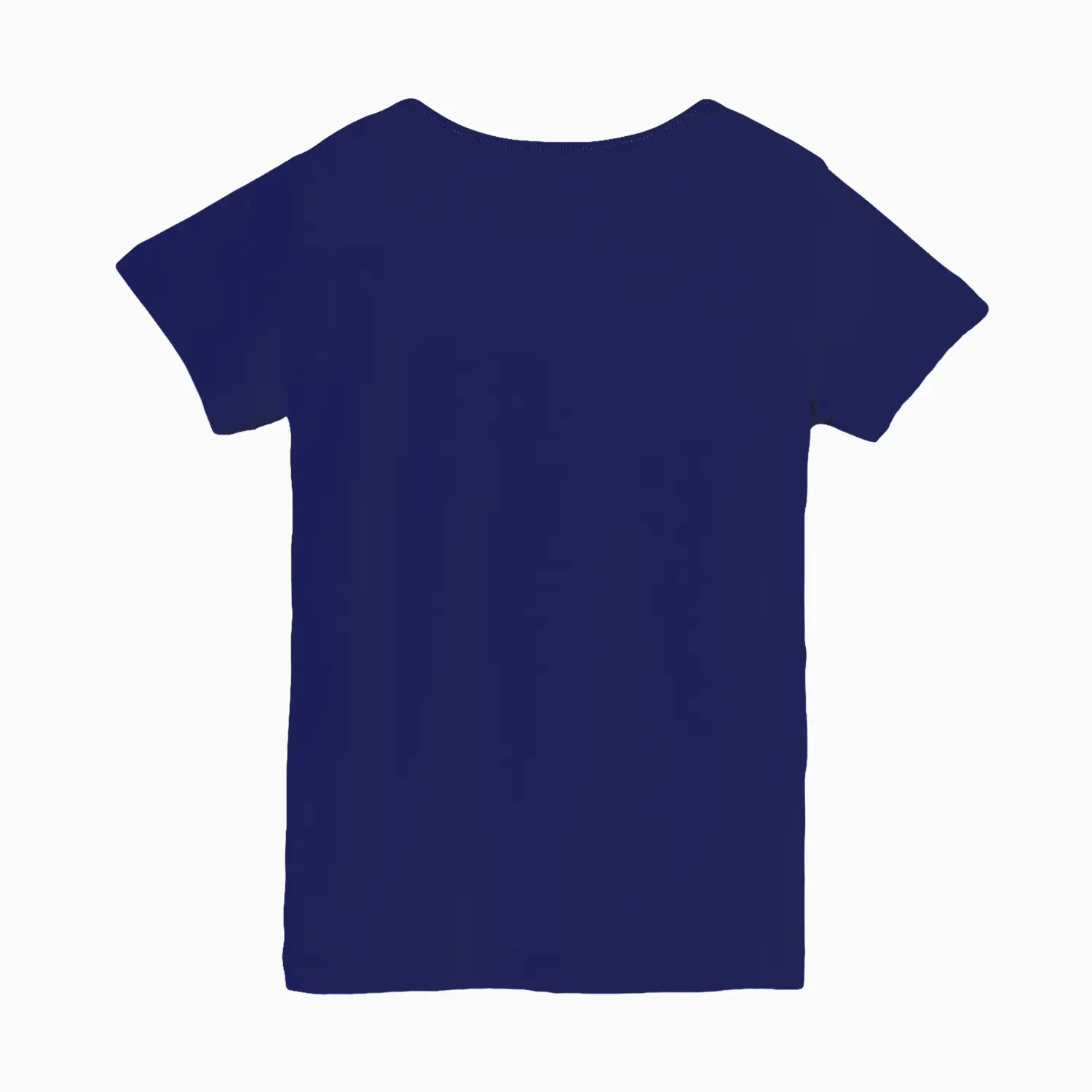Girls Solid Plain Royal Blue Cotton T-shirt - Image 3