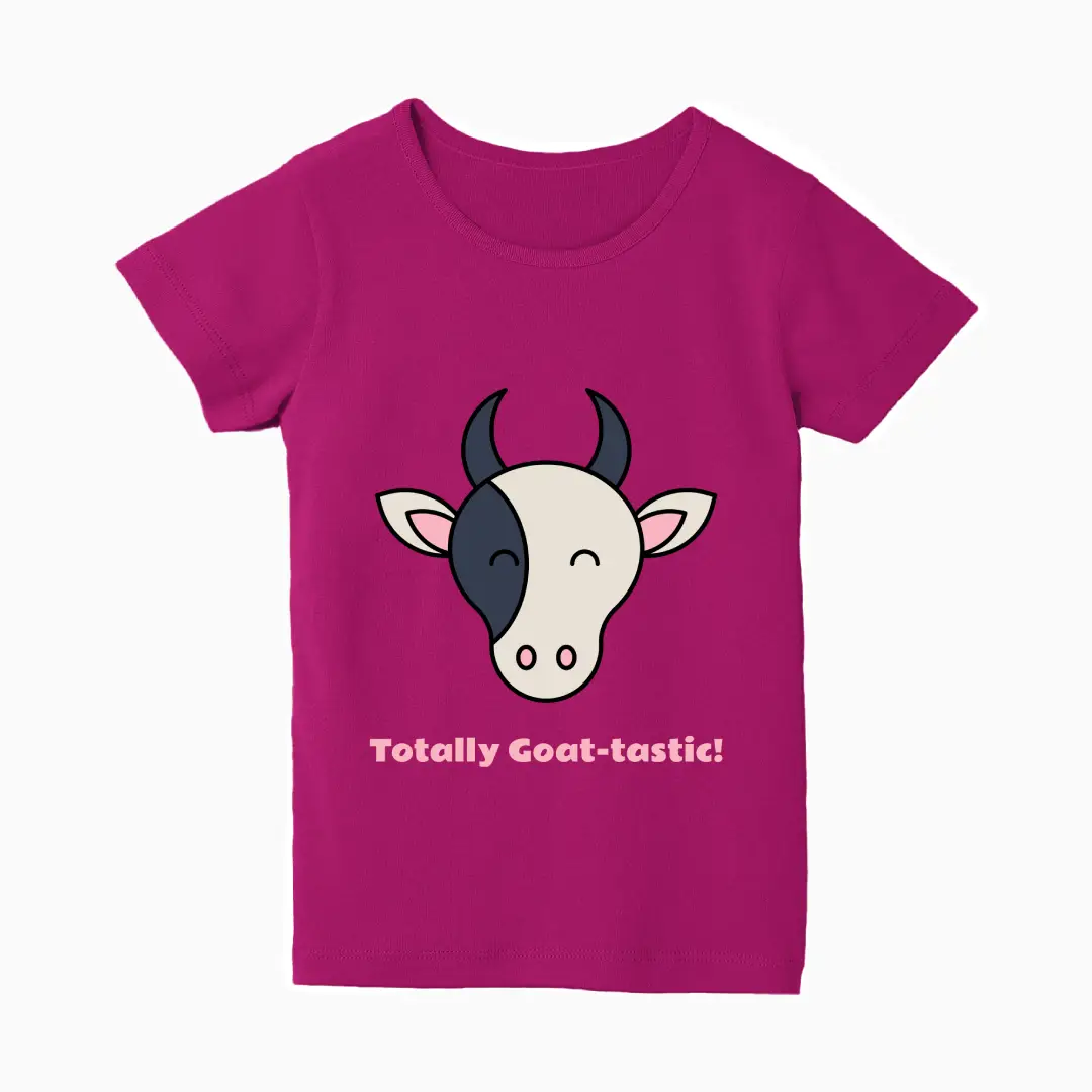 Totally Gottastic Girls Pink Cotton T-shirt - Image 2
