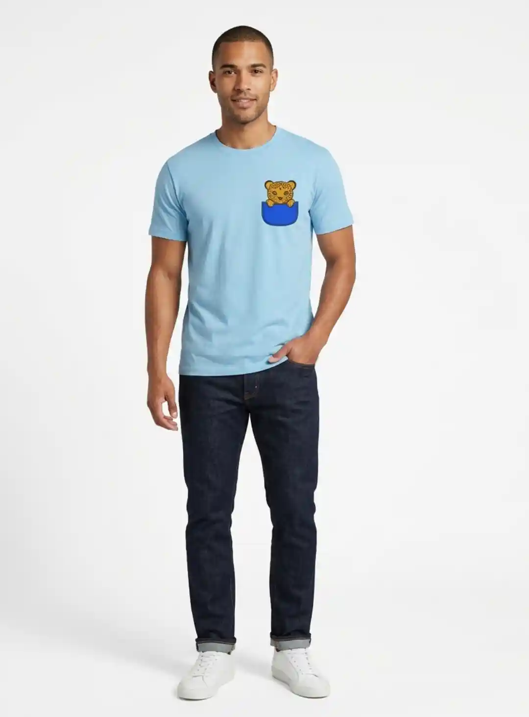 Tiger Cub Pocket Print Cotton T-shirt