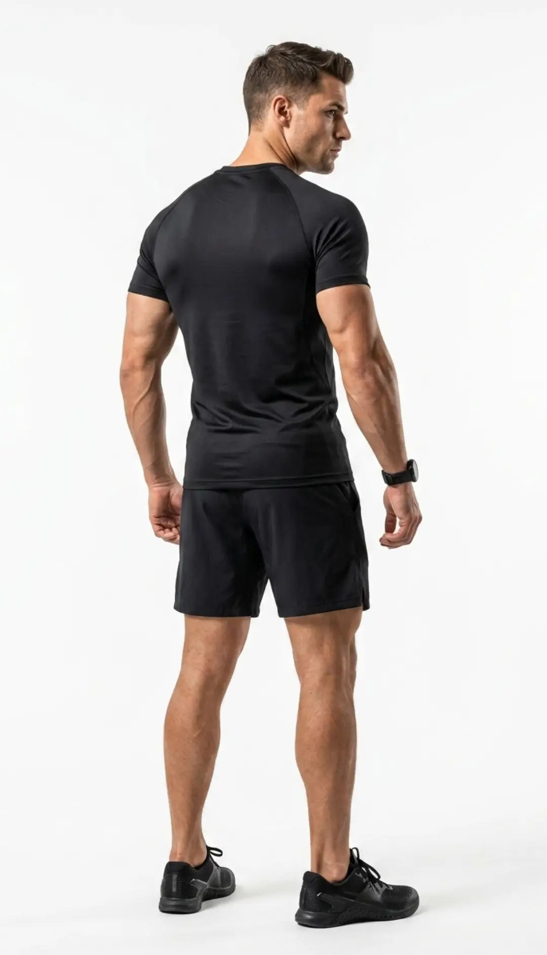 Spandex Cotton Stretch T-shirt Black - Image 4
