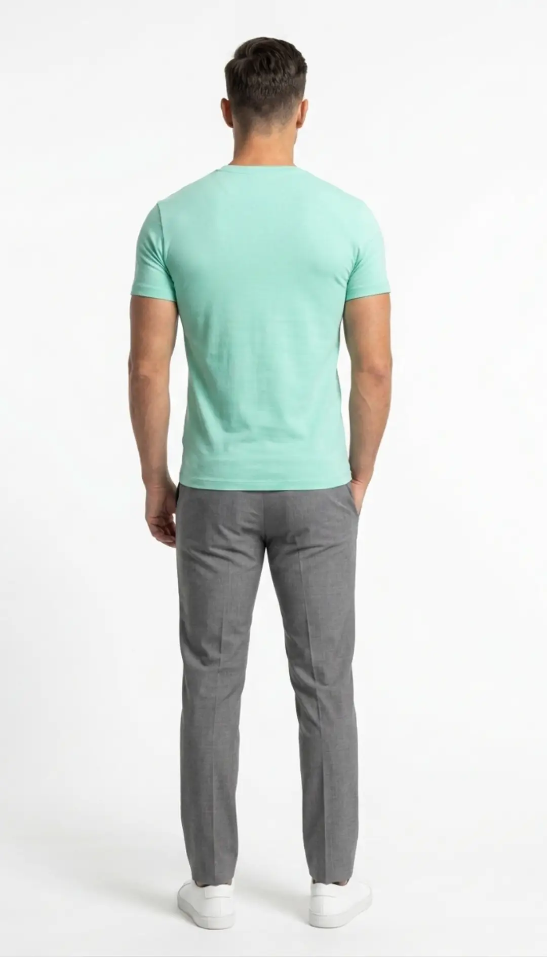 Spandex Cotton Stretch T-shirt Mint - Image 4