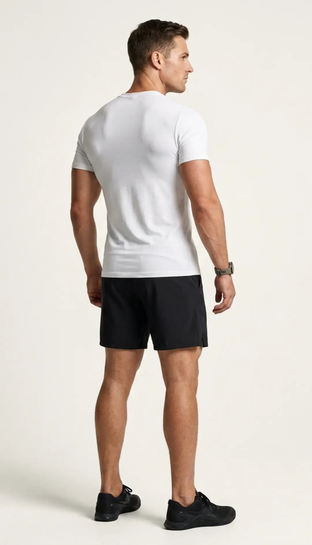 Spandex Cotton Stretch T-shirt White - Image 4