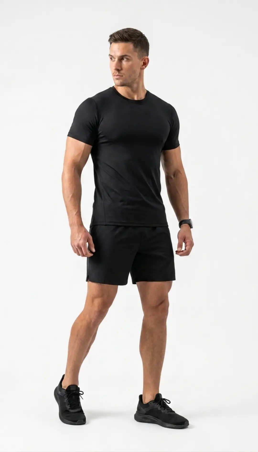 Spandex Cotton Stretch T-shirt Black - Image 3