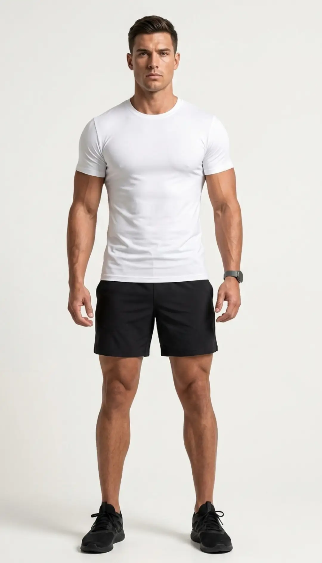 Spandex Cotton Stretch T-shirt White - Image 3
