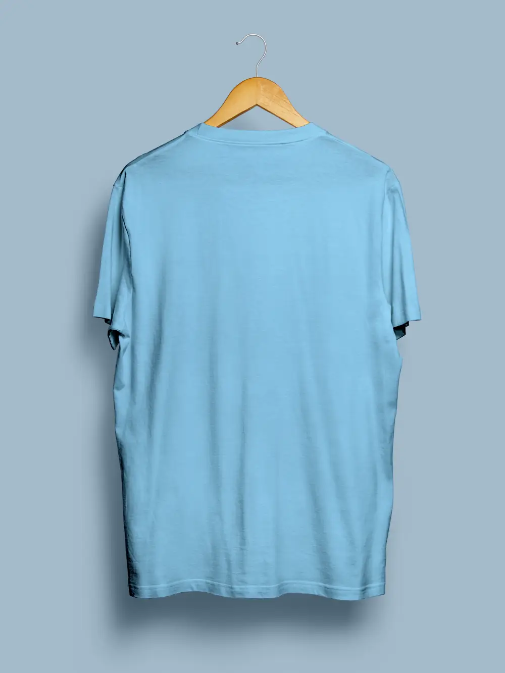 Spandex Cotton Stretch T-shirt Baby Blue - Image 2