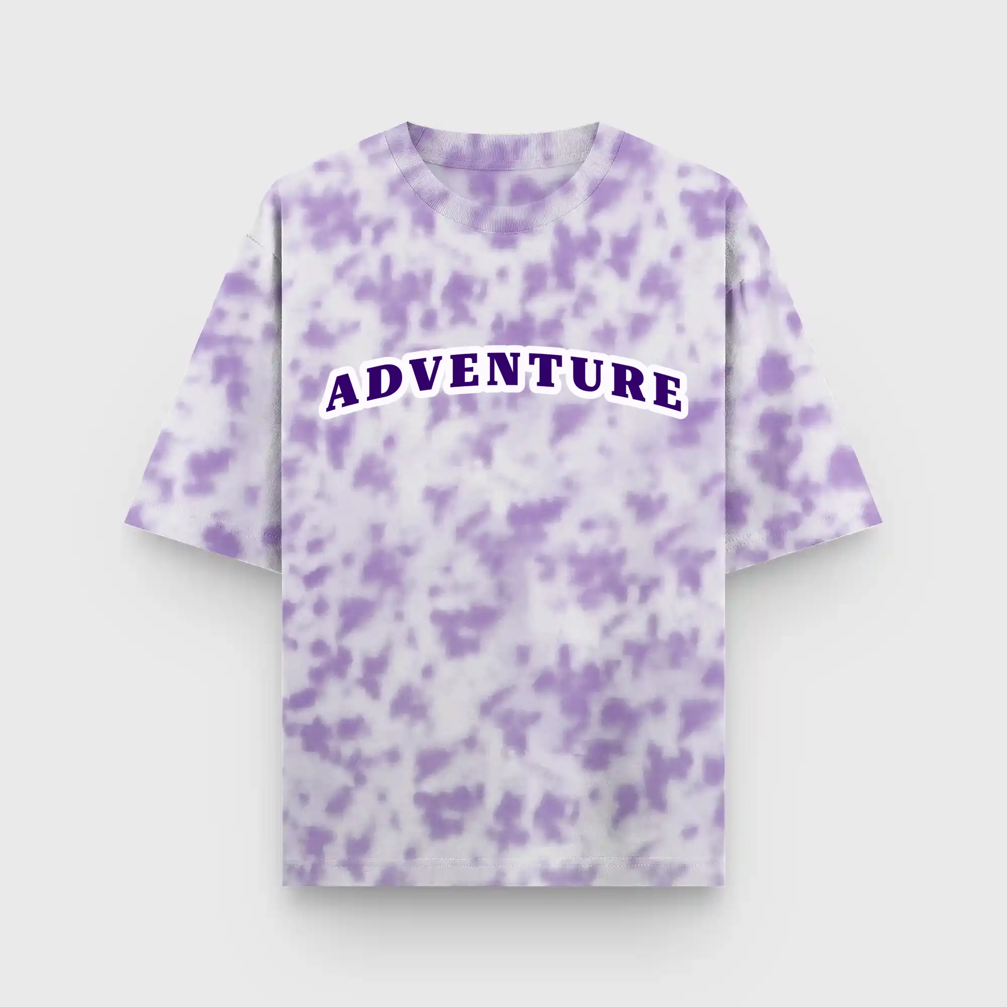 Adventure Lavender Tie Dye Oversize Cotton T-shirt - Image 2