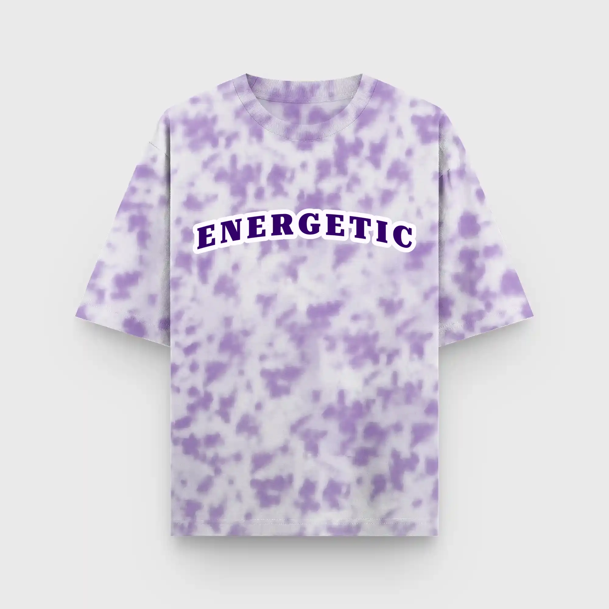 Energetic Lavender Tie Dye Oversize Cotton T-shirt - Image 2