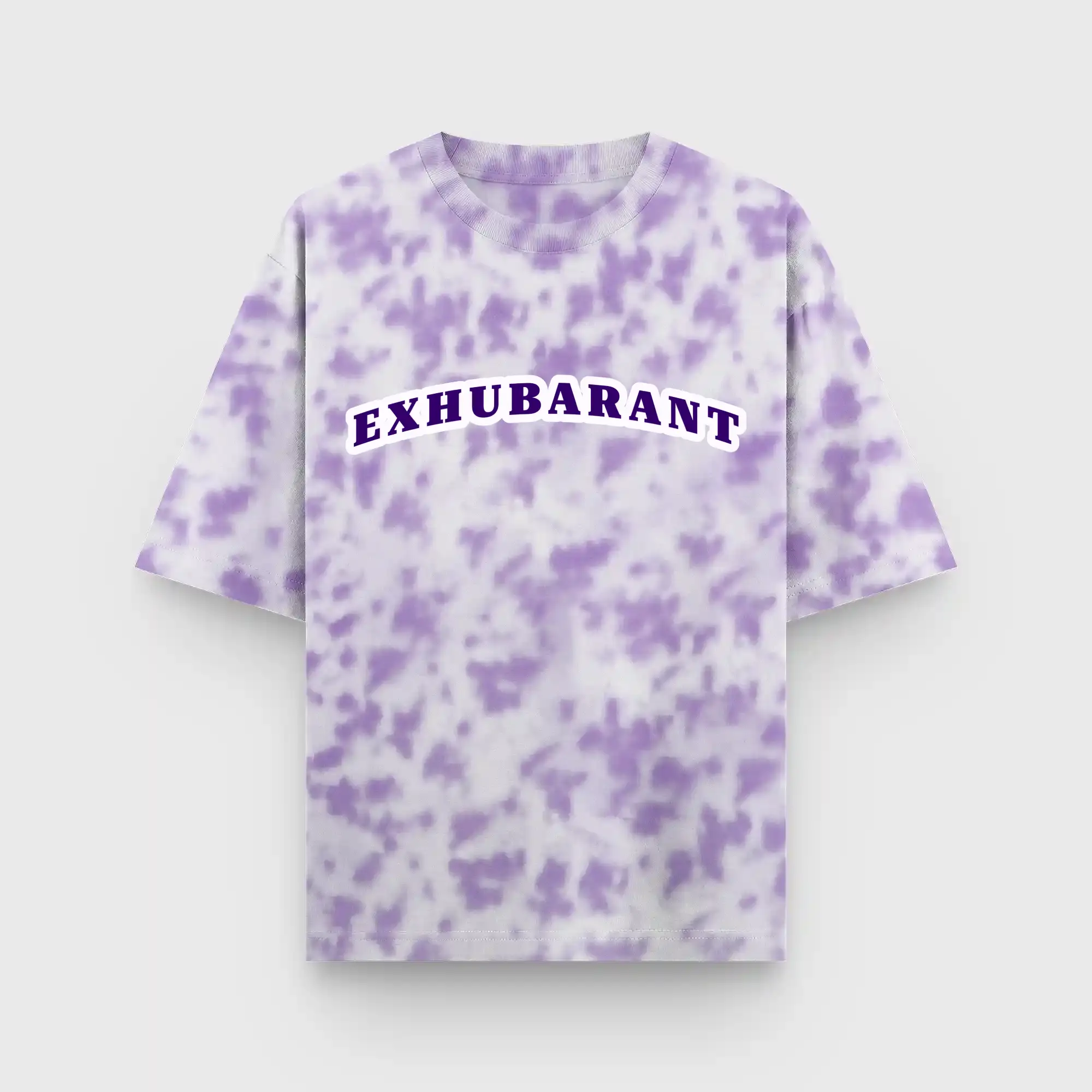 Exhubarant Lavender Tie Dye Oversize Cotton T-shirt - Image 2