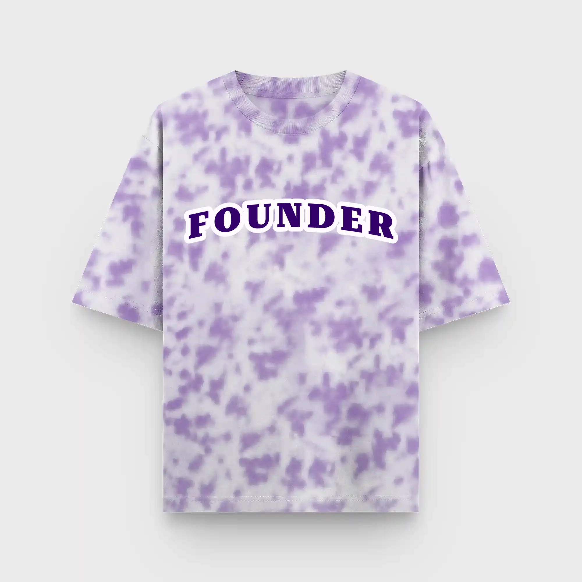Founder Lavender Tie Dye Oversize Cotton T-shirt - Image 2