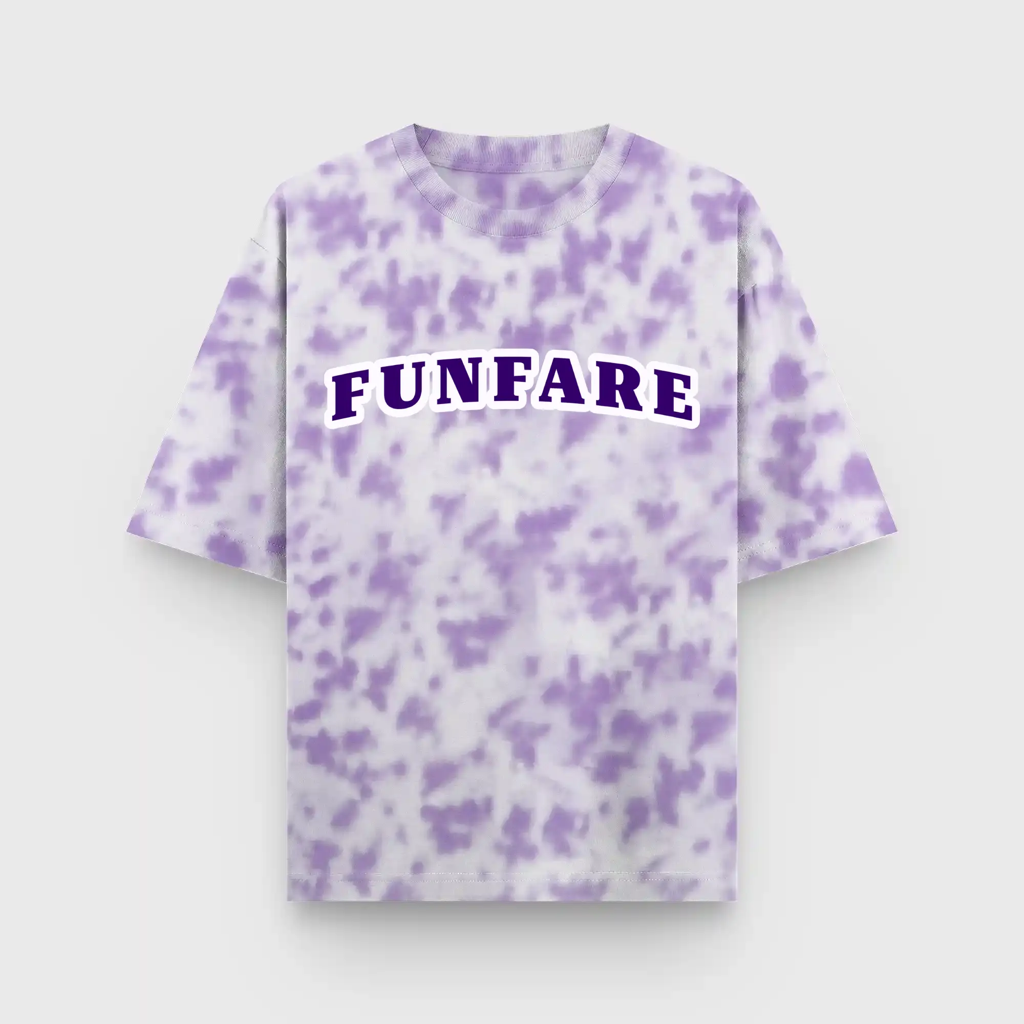 Funfare Lavender Tie Dye Oversize Cotton T-shirt - Image 2