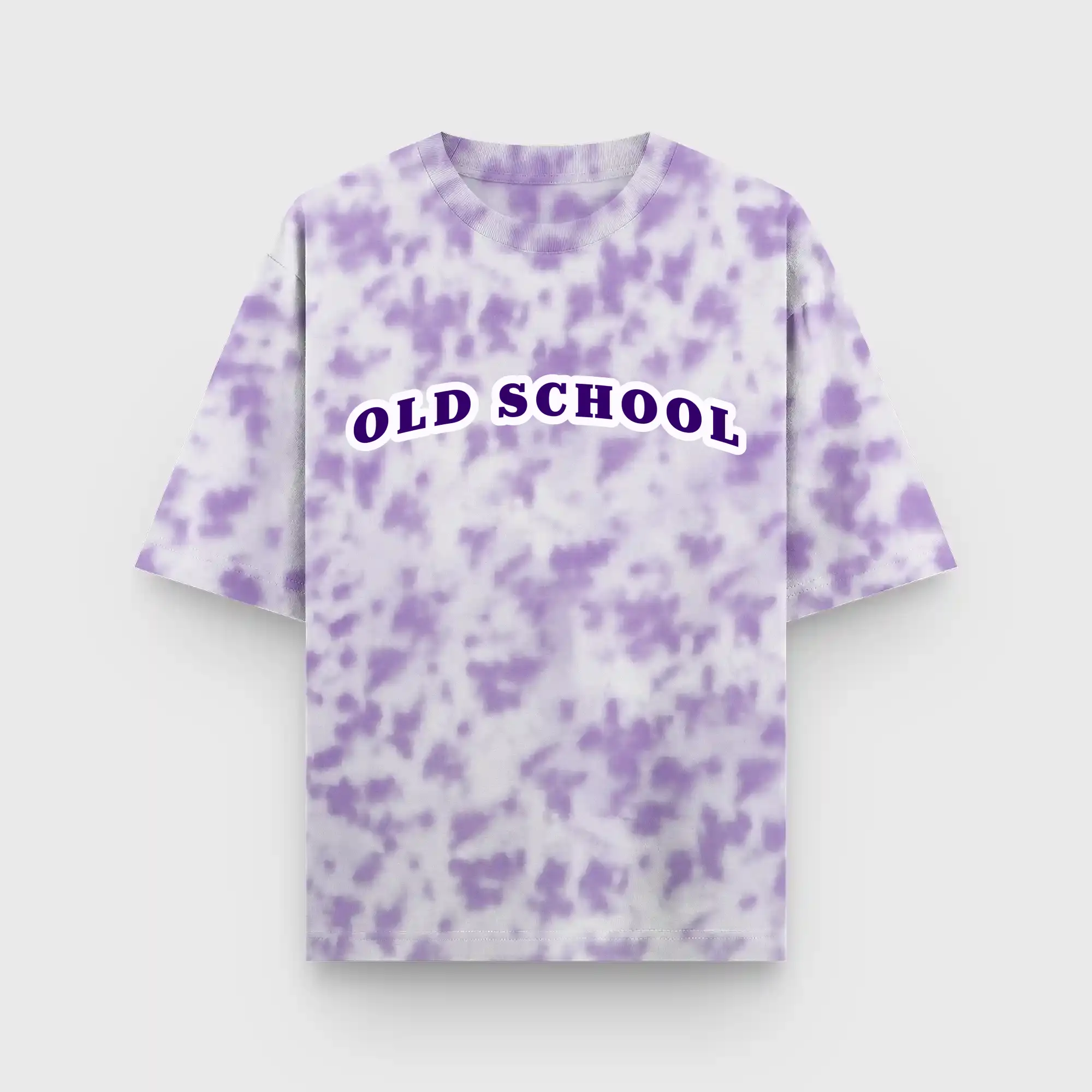 Oldschool Lavender Tie Dye Oversize Cotton T-shirt - Image 2