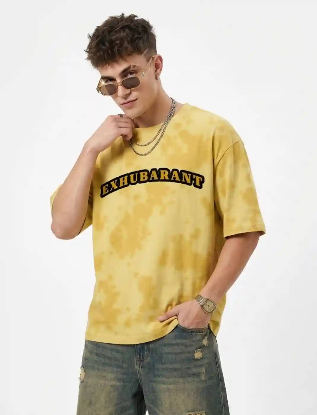 Exhubarant Tie Dye Oversize Cotton T-shirt