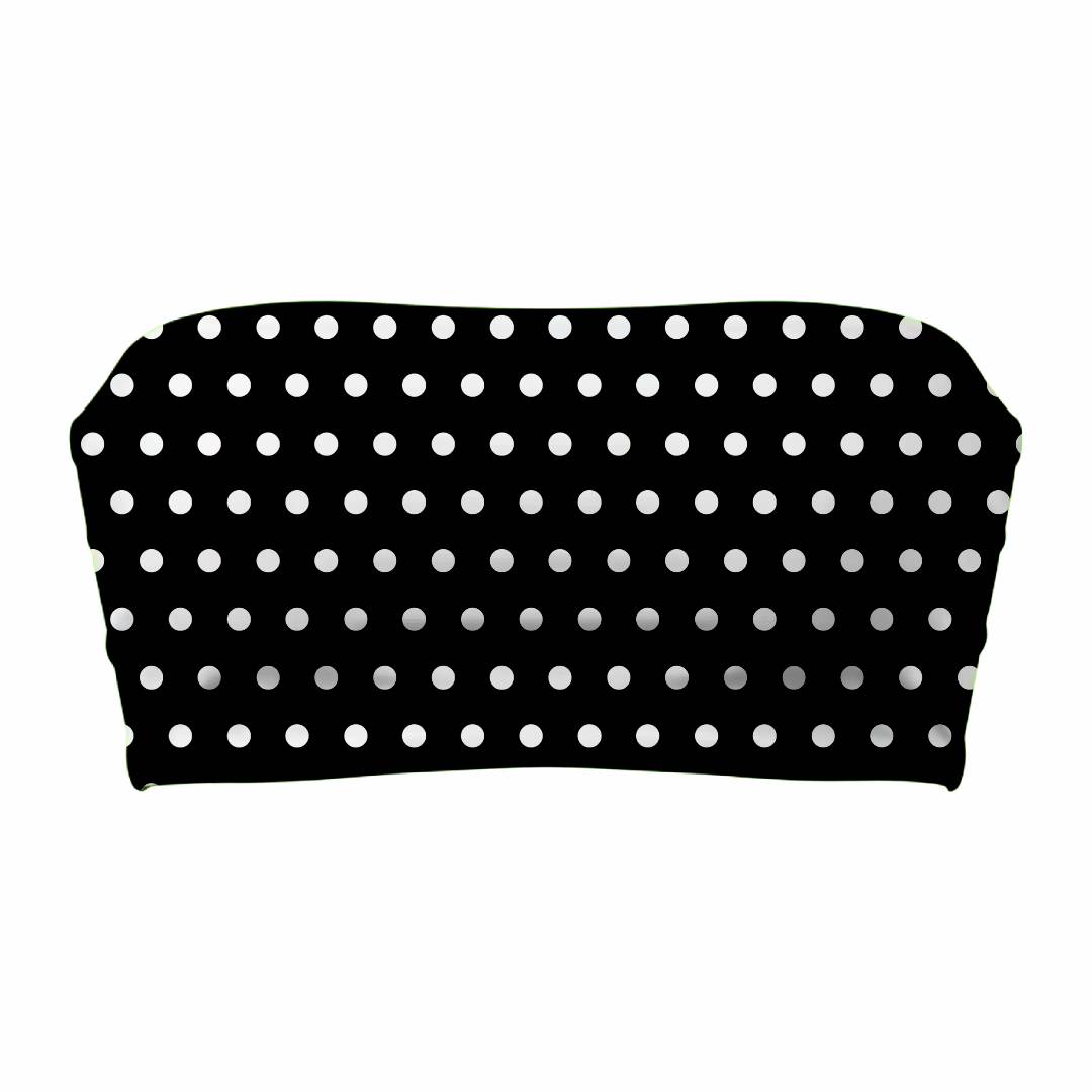 Black White Polka Print Mini Skirt And Tube Top Set - Image 4