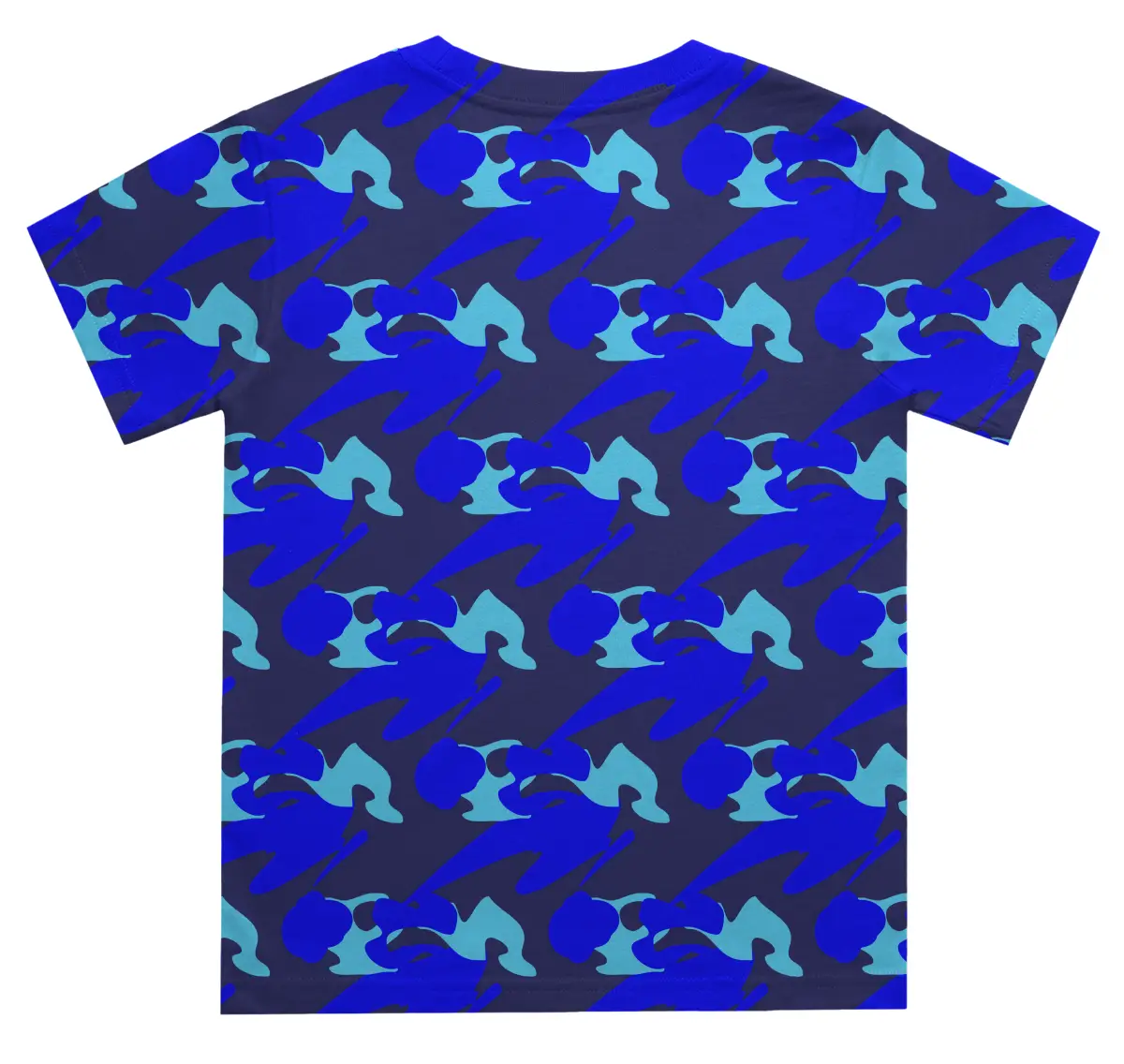 Kids Blue Camouflage T-shirt - Image 3