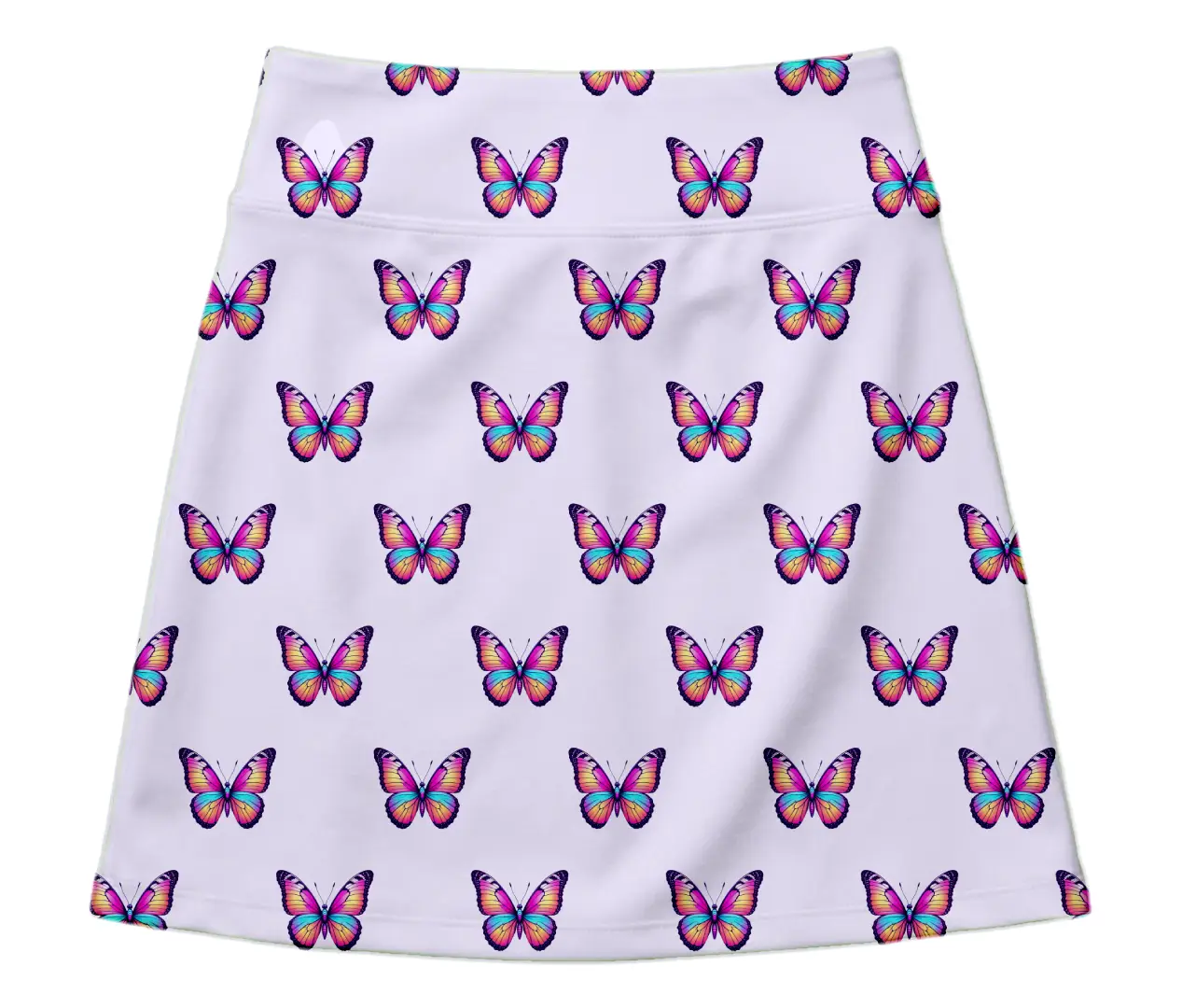 Butterfly Print Mini Skirt And Tube Top Set - Image 2