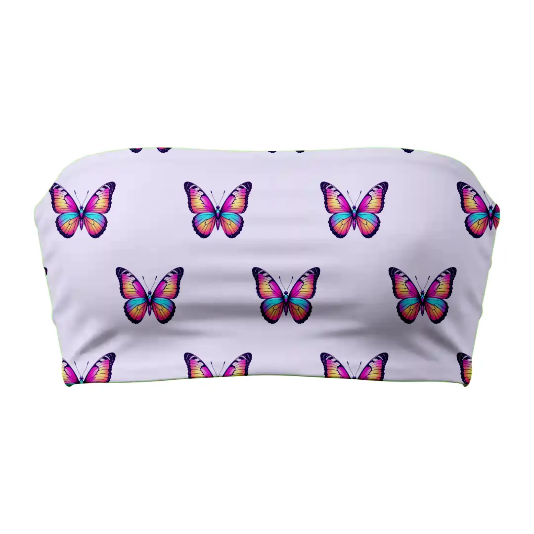 Butterfly Print Mini Skirt And Tube Top Set - Image 4