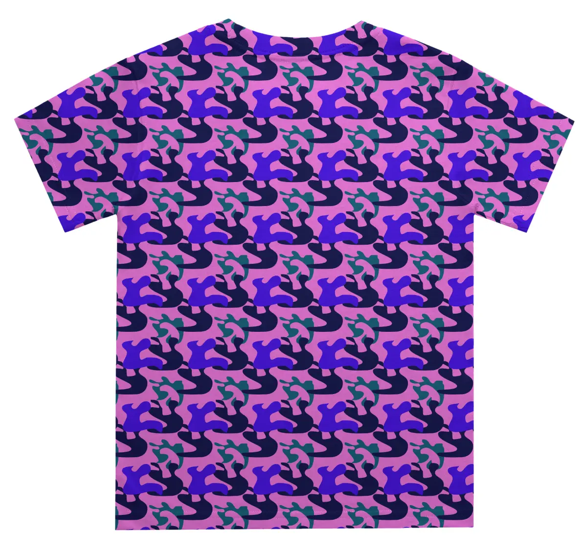 Kids Purple Camouflage T-shirt - Image 3