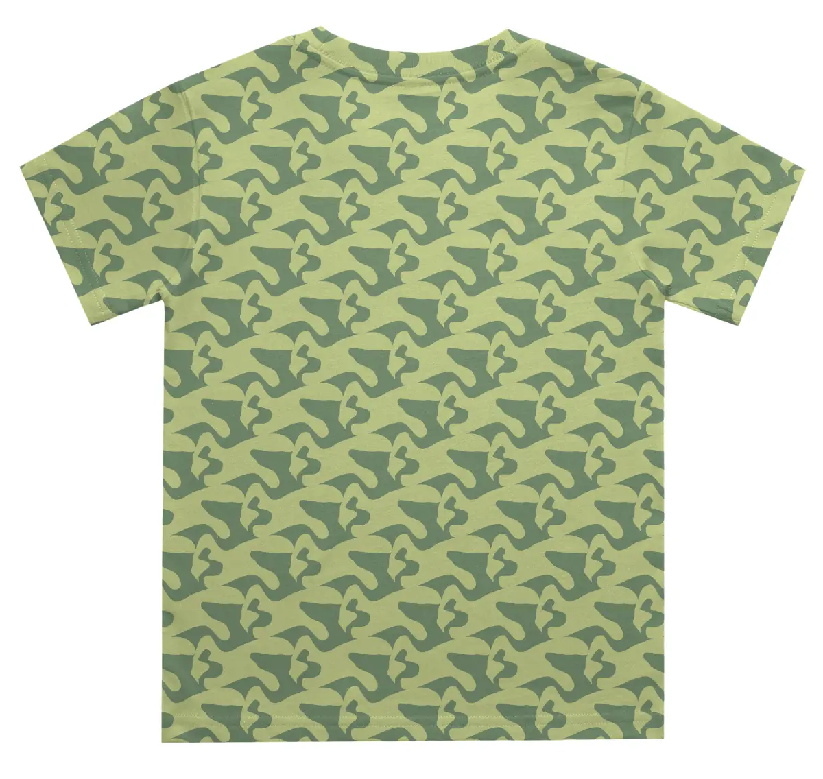 Kids Lime Camouflage T-shirt - Image 3