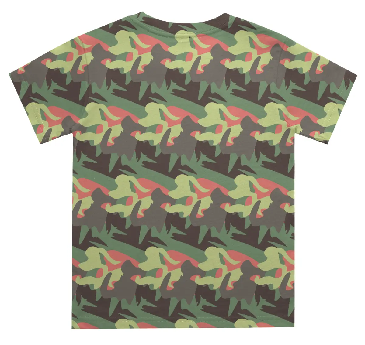 Kids Green Stylish Camouflage T-shirt - Image 3