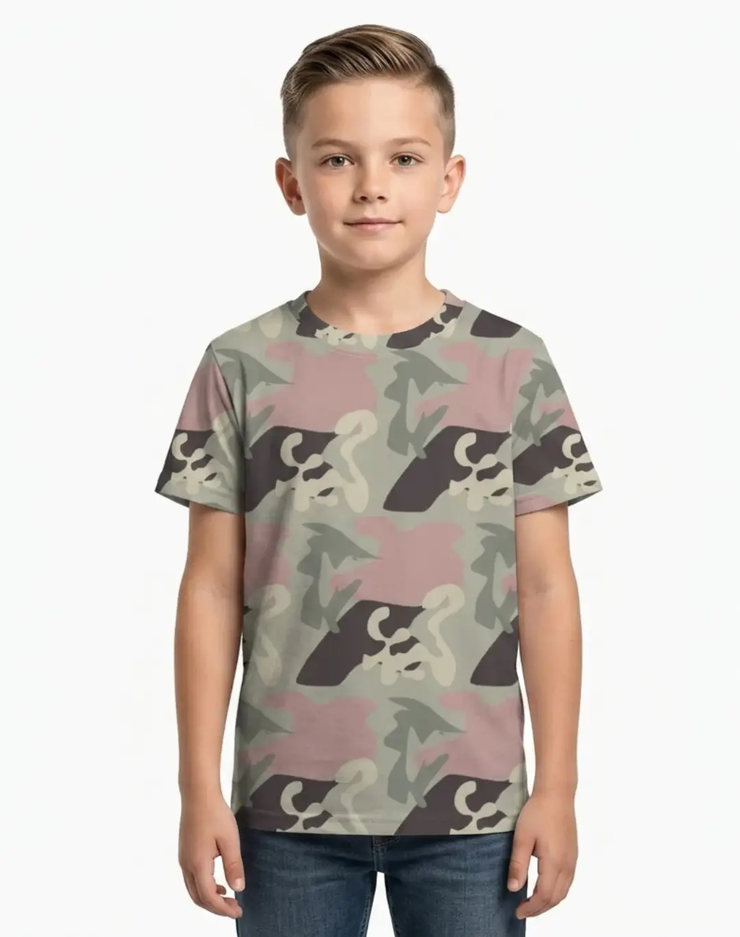 Kids Peach Patchy T-shirt