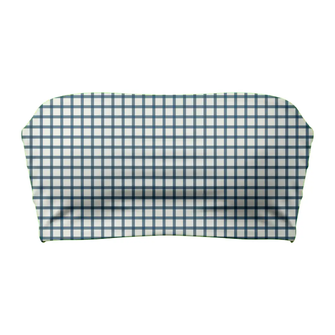 Checkered Plaid Print Mini Skirt And Tube Top Set - Image 4