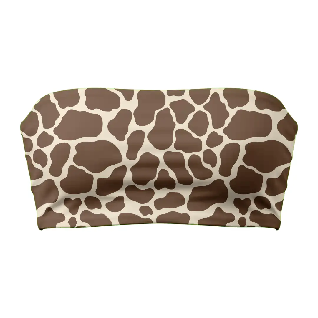 Giraffe Print Mini Skirt And Tube Top Set - Image 4