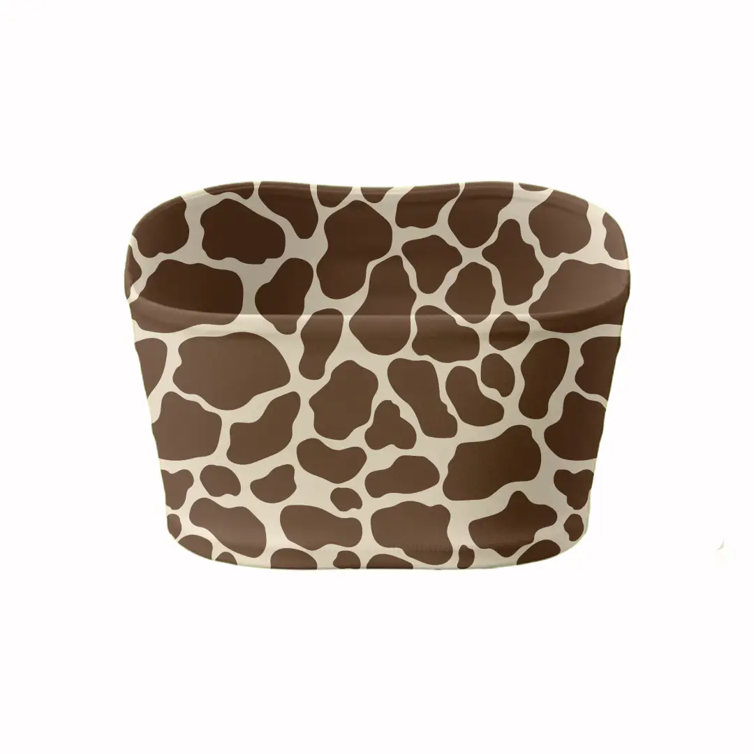 Giraffe Print Mini Skirt And Tube Top Set - Image 5