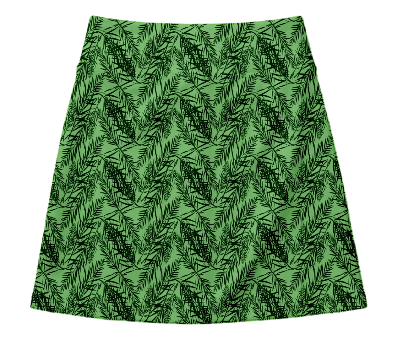 Green Tropical Print Mini Skirt And Tube Top Set - Image 2