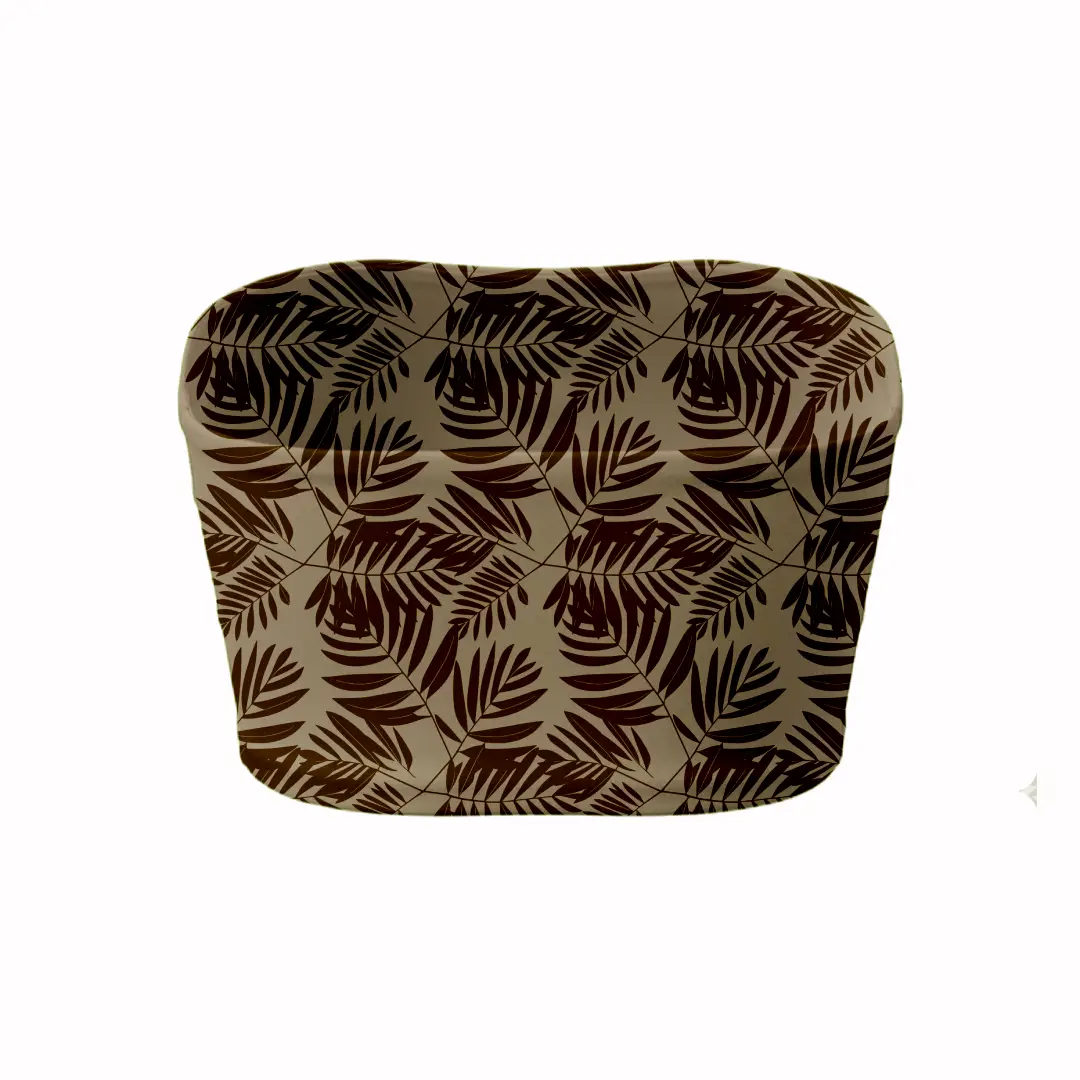 Leafs Print Mini Skirt And Tube Top Set - Image 5