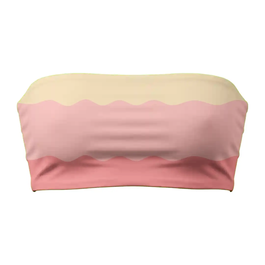 Pastle Waves Colorful Mini Skirt And Tube Top Set - Image 4