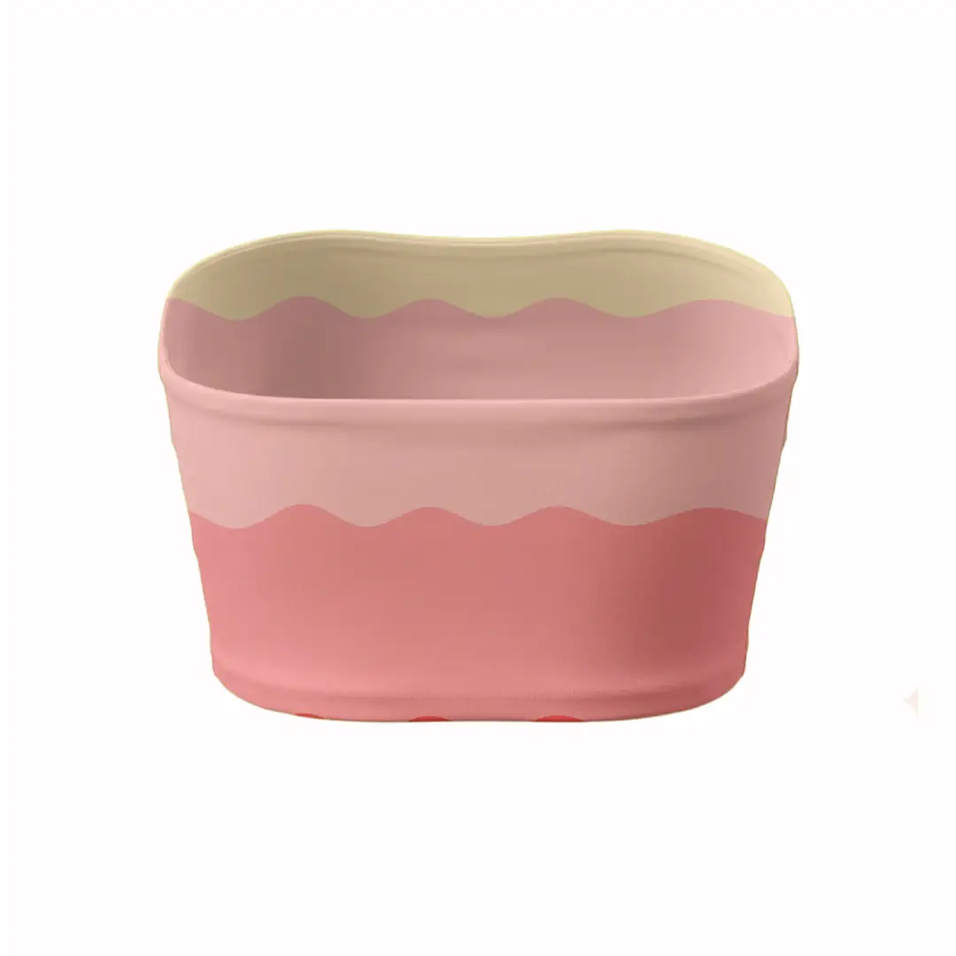 Pastle Waves Colorful Mini Skirt And Tube Top Set - Image 5