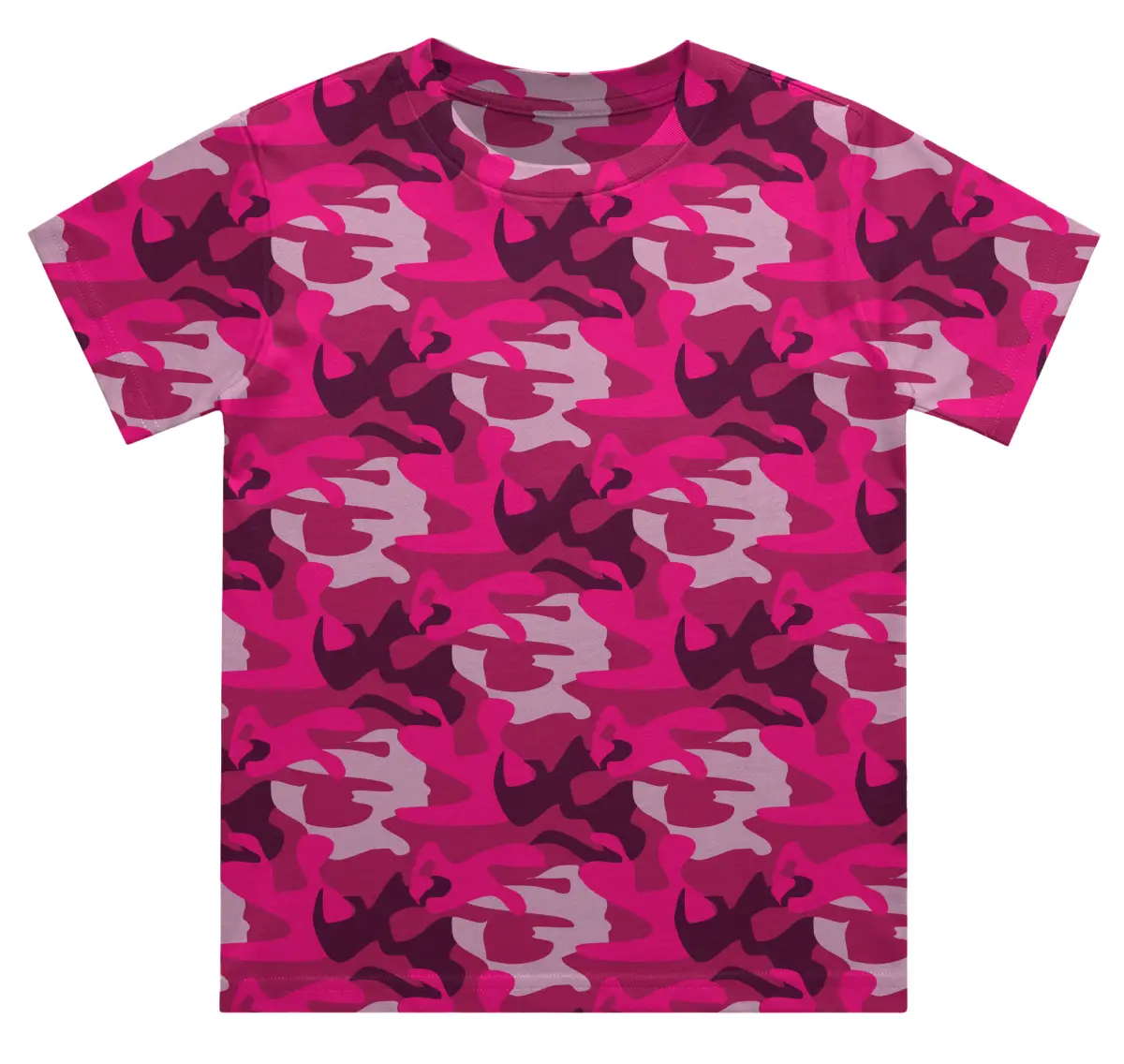 Kids Rani Pink Camouflage T-shirt - Image 2