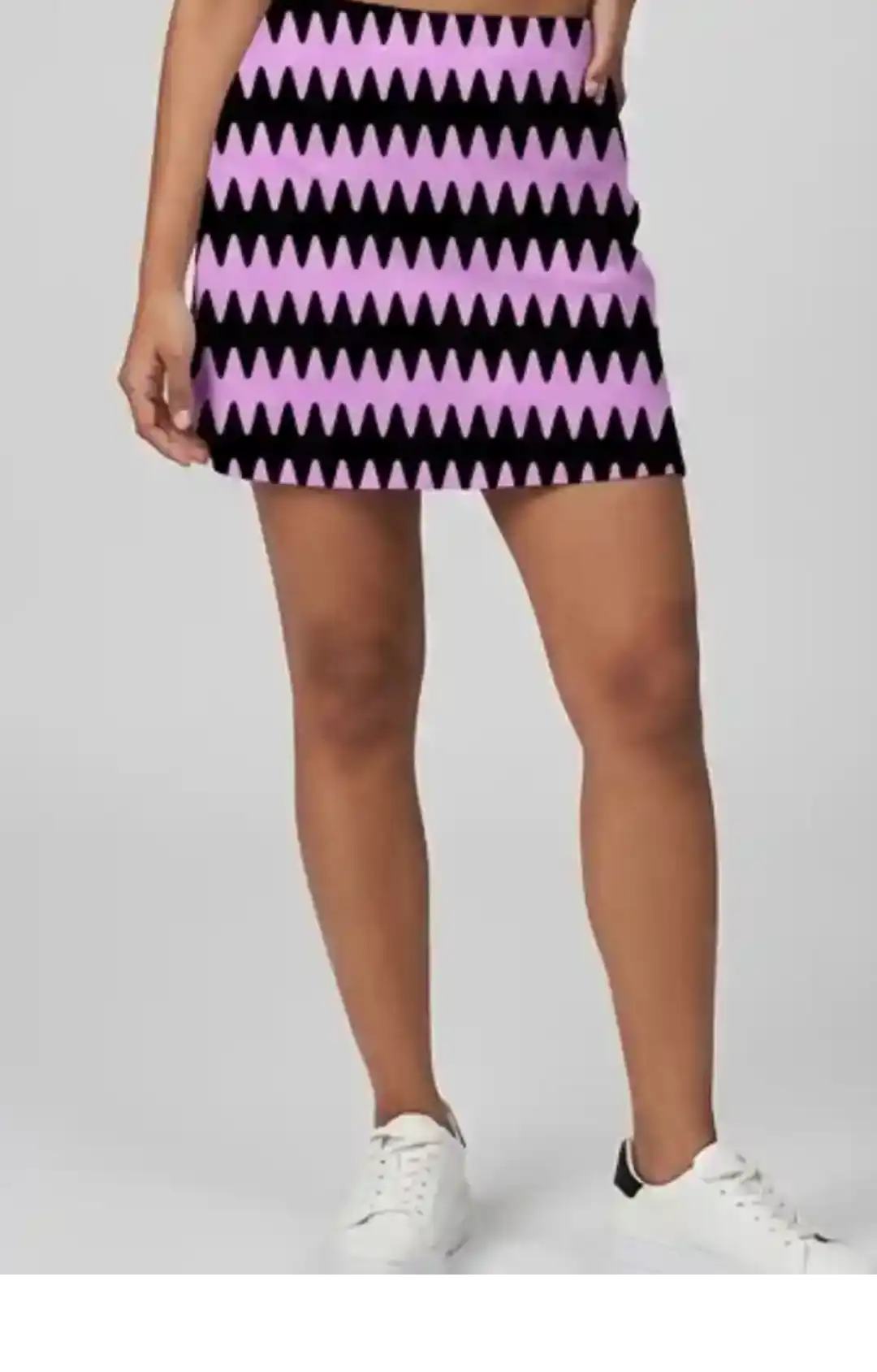 Pink Zig zag Print Mini Skirt And Tube Top Set - Image 3