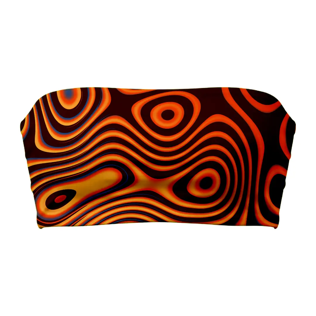 Psychedelic Print Mini Skirt And Tube Top Set - Image 4