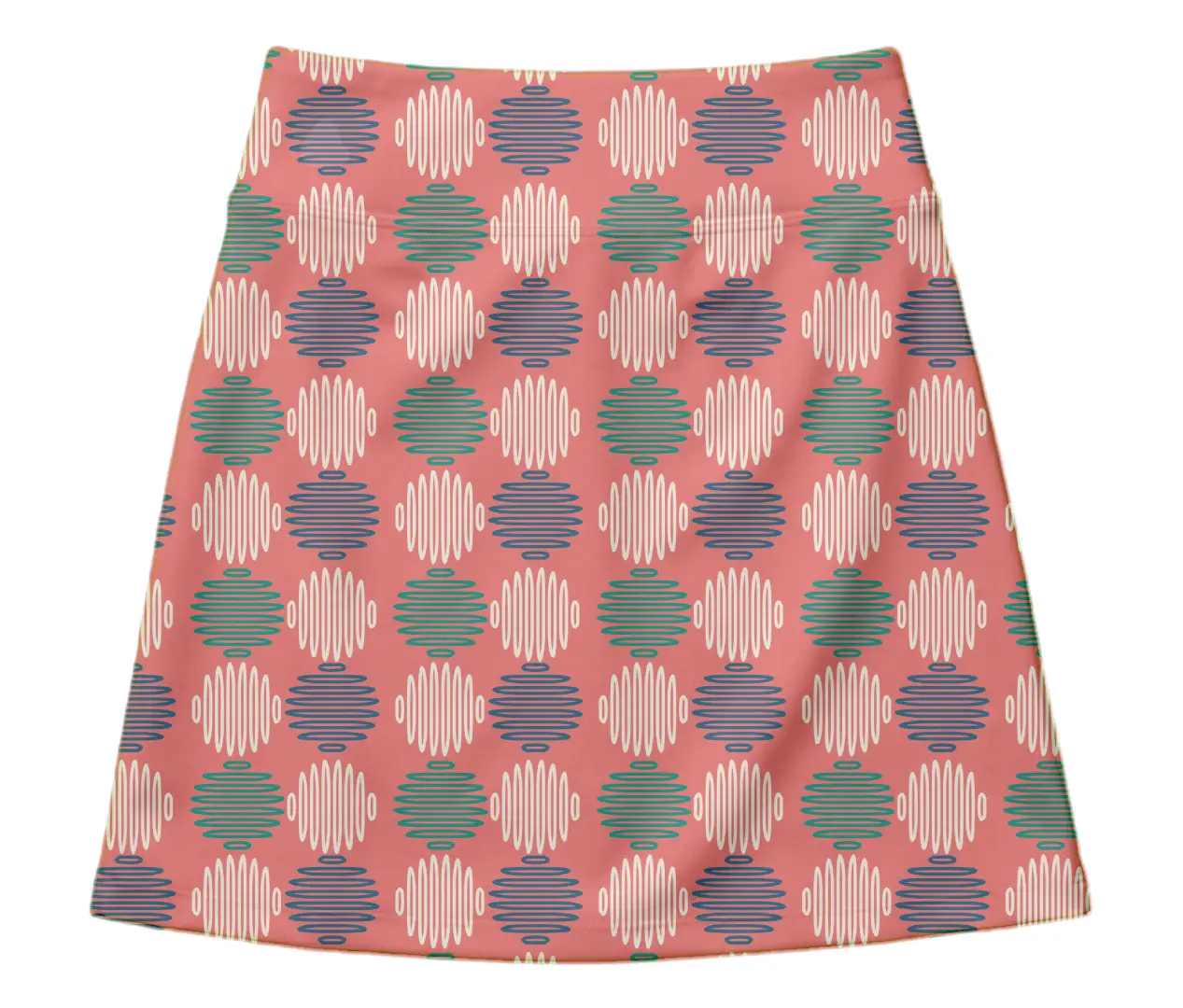 Abstract Shapes Print Mini Skirt And Tube Top Set - Image 2